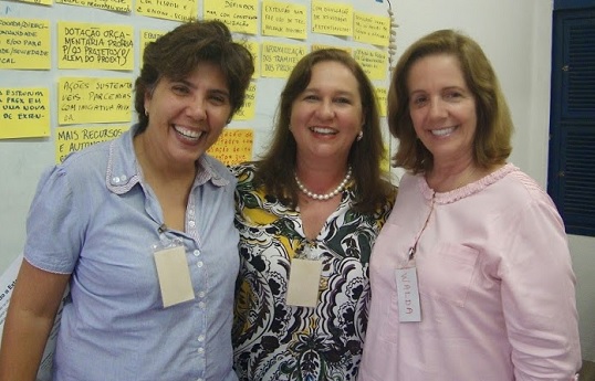 Profª. Andréa Aguiar, Profª. Márcia Machado e Profª. Walda Viana
