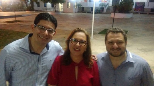 Prof. Abraão Saraiva Jr., Profª. Márcia Machado e Prof. Rogério Masih